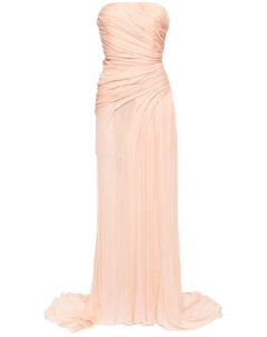 Платье без бретелек с драпировкой, розовый Ermanno scervino