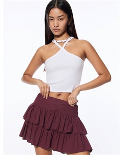 Юбка мини Skirt, красный Pull & bear