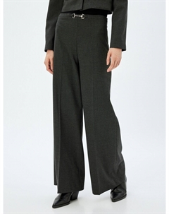 Широкие брюки Wide leg Pleated Pants, темно-серый Koton