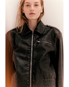 Куртка в поношенном виде, коричневый H&m