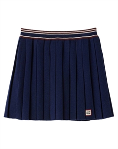 Плиссированная мини-юбка, синий Miu miu