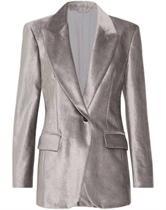 Бархатный пиджак, серый Brunello cucinelli