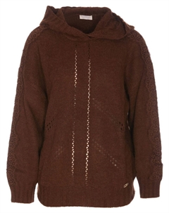Свитер с капюшоном, коричневый Liu jo