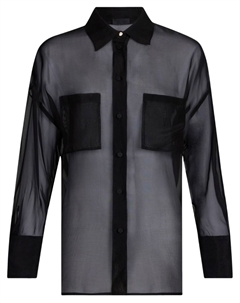 Черная рубашка из органзы, черный Liu jo