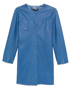 Кожаное пальто, синий Simonetta ravizza