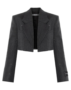 Укороченный шерстяной блейзер, серый Alexander wang