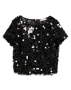 Топ с пайетками, черный Blanca vita
