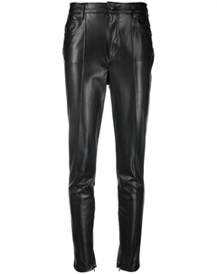 Брюки скинни из искусственной кожи, черный Ermanno scervino