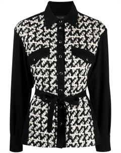 Рубашка из букле с завязками, черный Del core