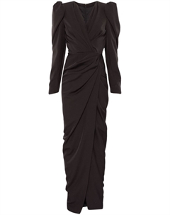 Вечернее платье с поясом, черный Rhea costa