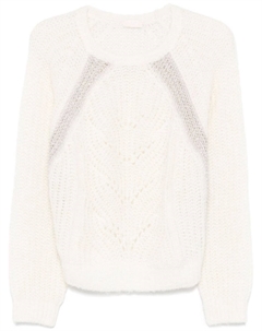 Свитер с люрексом, белый Liu jo