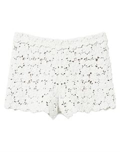 Шорты с цветочной вышивкой, нейтральный цвет Twinset