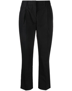 Укороченные брюки строгого кроя, черный Prada