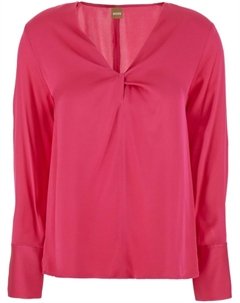 Блузка с закрученной деталью, розовый Hugo