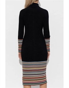 Полосатое платье миди, черный Paul smith