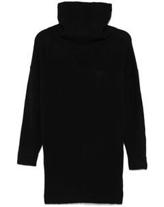 Свитер с прикрепленным шарфом, черный Liu jo