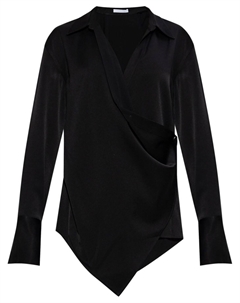 Рубашка с запахом, черный Helmut lang