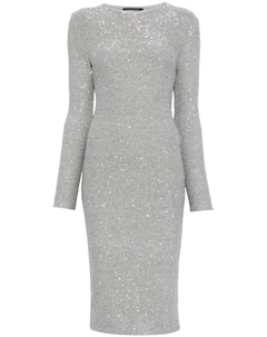 Платье миди с пайетками, серый Fabiana filippi