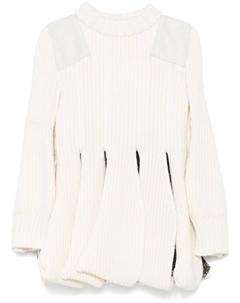 Мини-платье с вырезами, белый Sacai