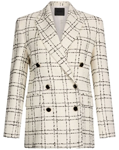 Белый клетчатый блейзер Liu jo