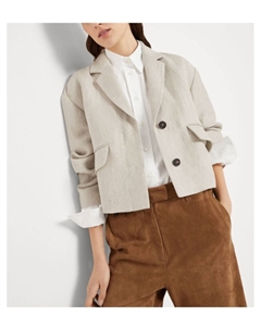 Блейзер с декором Monili, нейтральный цвет Brunello cucinelli