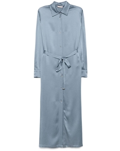 Атласное платье макси, синий Herno