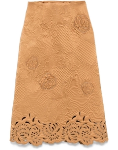 Стеганая юбка миди, коричневый Ermanno scervino