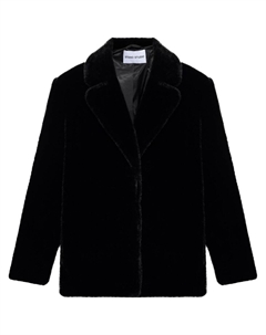 Блейзер из искусственного меха, черный Stand studio