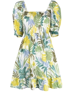 Короткое платье с принтом, белый Liu jo