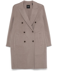 Двубортное пальто, серый Theory