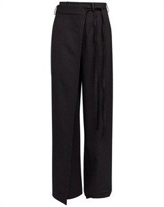 Расклешенные брюки с логотипом, черный Mm6 maison margiela