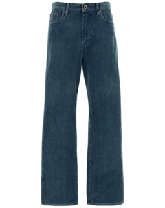 Брюки с нашивкой-логотипом, синий Miu miu