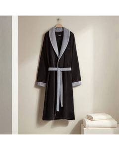 Хлопковый халат-смокинг 420 гр/м2 Lord, оникс Hugo boss