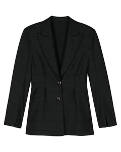 Жаккардовый пиджак, черный Del core