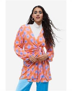 Платье и объемными рукавами, оранжевый H&m