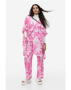 Атласные брюки без застежки, розовый H&m