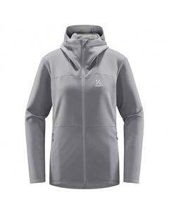 Флисовая жилетка Women's Willow Mid Hood, цвет Concrete Haglöfs