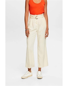 Укороченные брюки на пуговицах, бежевый Esprit