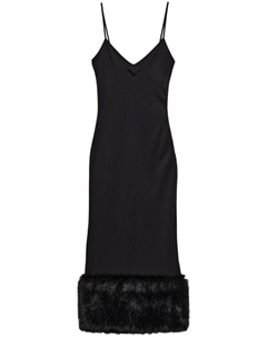 Платье миди из джерси, черный Prada