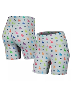 Женские серые шорты Los Angeles Dodgers TLC Rainbow Unbranded