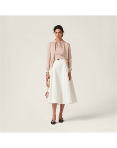 Кардиган вязки из кашемира и шелка, белый Miu miu