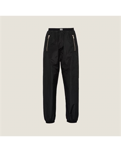 Джоггеры из технического шелка, черный Miu miu