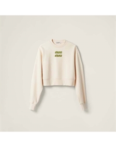 Толстовка с вышитым логотипом, зеленый Miu miu