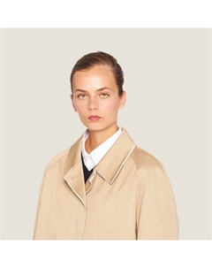 Прямое пальто-чинос, бежевый Miu miu