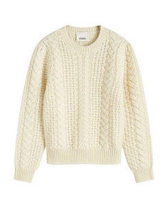 Джемпер из шерсти с косами, экрю Isabel marant