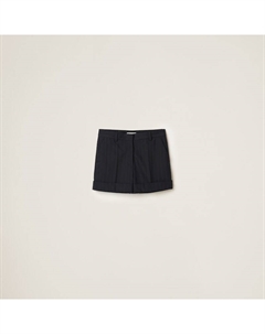 Полосатые шорты-бермуды, черный Miu miu