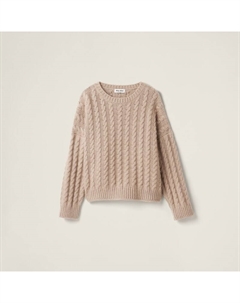 Кашемировый свитер, бежевый Miu miu