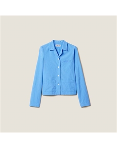 Рубашка из поплина, синий Miu miu