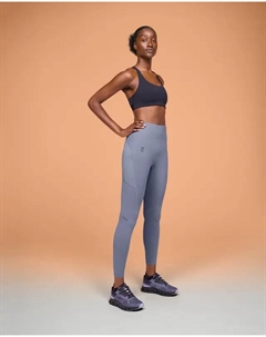 Колготки для движения длинные, синий On running