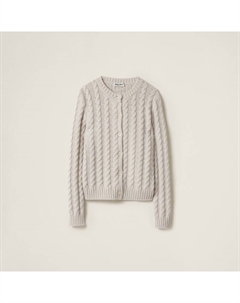 Кашемировый кардиган, белый Miu miu